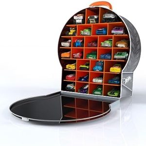 Hot Wheels Car Storage Case - Increased Storage Cars Carry Case With Easy Grip Carrying Handle up to 29 Vehicles, Car Toys Organiser - Cars are not included