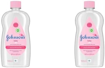 Johnson's Baby Baby Oil, Pink, 500 ml (Pack of 2)