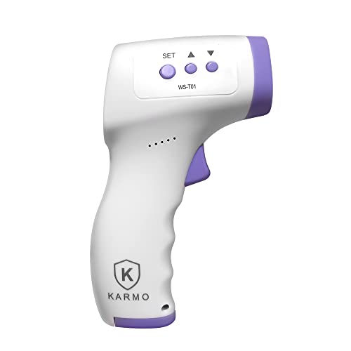 KARMO Non Contact Thermometer, Infrared thermometer, Contactless thermometer for babies and Adults with Accurate readings and High Temperature Alarm