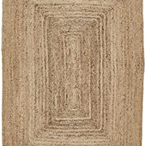 Luxor Living Natural Carpet Salo Rug Made of Jute and Cotton, 60 x 110 cm