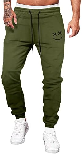 Meilicloth Mens Joggers Casual Cotton Pants Athletic Drawstring Jogger Sweatpants Trousers with Pockets Outdoor Jogging Workout Running Gym Regular Fit
