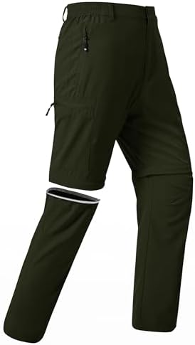 MoFiz Men's Outdoor Hiking Convertible Trousers Walking Cargo Quick Dry Trousers Shorts Running Work Climbing Camping Pants