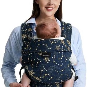 Momcozy Baby Carrier Newborn to Toddler - Ergonomic, Cozy and Lightweight Infant Carrier for 7-44lbs, All Day Comfort for Hands-Free Parenting, Enhanced Lumbar Support, Starry Night