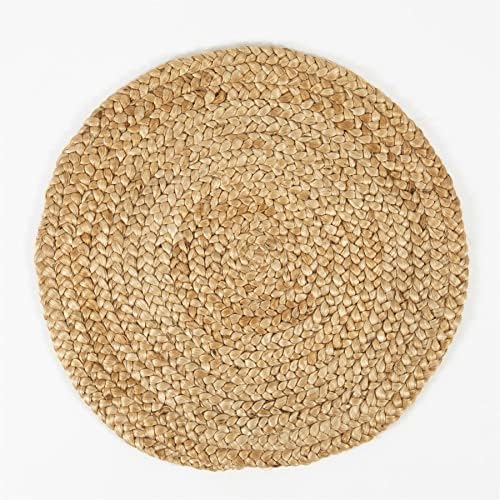 NATURELLE Living Room Rug - 100% Natural Jute | Hand-Woven, Natural Round Rug | Circular Rugs Living Room (60cm x 60cm)