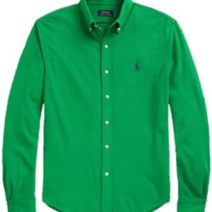 Ralph Lauren Men Polo Shirt Jersey Featherweight Mesh Green Men Size XSmall XS
