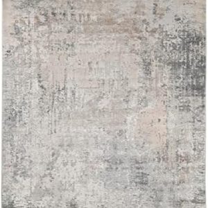 RugVista, Ritz Rug, Medium Pile, 8'2 x 8'2 ft (250 x 250 cm), Square, Modern, Oeko-Tex Standard 100, Polyester, Hallway, Bedroom, Kitchen, Living Room, Light Grey/Beige, Multicoloured