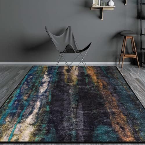 Rugs Living Room Large 200 x 300 cm Short Pile Rug, Abstract Style, Non-Slip Washable, Modern Indoor Rugs for Bedroom, Dining Room, Entryway.