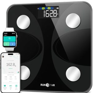 Runstar Scales For Body Weight, Digital Bathroom Scales High Accuracy Weighing Scales with Color Display for BMI Body Fat 13 Body Composition Analyzer Sync with Fitness App