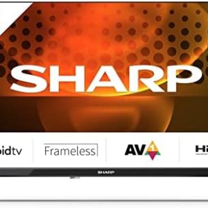 Sharp 24FH6KA 24-Inch HD Ready Android TV™ in Black with Active Motion 400, Chromecast, Google Assistant, Freeview Play, DTS Virtual:X, Pre-Installed Apps, 3x HDMI & 2x USB