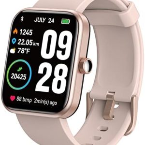 TOZO S2 44mm Smart Watch Alexa Built-in Fitness Tracker with Heart Rate and Blood Oxygen Monitor, Sleep Monitor 5ATM Waterproof HD Touchscreen for Men Women Compatible with iPhone Android