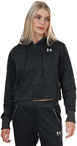 Under Armour Women's Armour Fleece Twist Crop Hoody in Black,