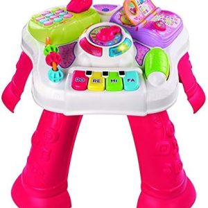 VTech Play & Learn Baby Activity Table, Baby Play Centre, Educational Baby Musical Toy with Shapes Sorting, Sound Toy for Babies & Toddlers From 6 Months+, Boys & Girls, Pink