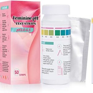 Vaginal pH Test Strips for Women: 50 Strips Feminine pH Balance Testing Kit at Home