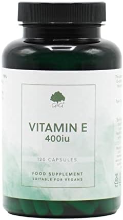 Vitamin E Capsules | 400iu (268mg) Vitamin E per Capsule | 120 Vegan Capsules | G&G Vitamins