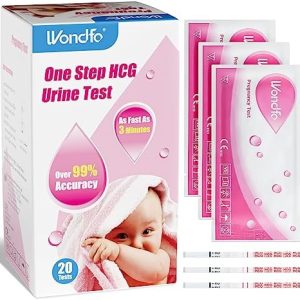 Wondfo Pregnancy Test Strips 20x Early Pregnancy Tests 10mIU Sensitive Tests up to 6 Days Detection for Home Fertility Test