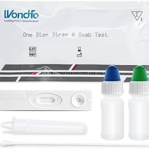 Wondfo Strep A Test 2 Tests Rapid Strep Test Strep Throat Swab Test Kit Cassette