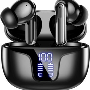 Xawy Ear Buds Wireless Earbuds, 60Hrs Playtime Bluetooth Earphones, Bluetooth Headphones 5.3, In Ear with 4 ENC Call Noise Cancelling Mics,Deep Bass Wireless Earphones,Earbuds IPX7 Waterproof