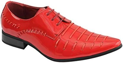 Xposed Mens Smart Formal Shiny Patent Leather Oxford Lace up Wedding Work Shoes UK Size