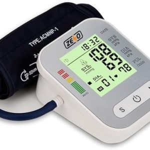 ZENO Blood Pressure Monitor Upper Arm BP Cuff Machine | Accurate Automatic High Blood Pressure Machine Kit with Large Cuff | Pulse Rate Monitor for Home Use & Portable