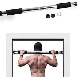 ZENO Pull Up Bar | Adjustable Doorway Chin Up Bar | Pull-Up Bar for Home | 63CM - 100CM Length | Foam Handles & Steel Frame