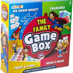 abeec Family Game Box - 4 Board Games In 1 For All The Family - Board Games Kids - Family Games For Kids And Adults