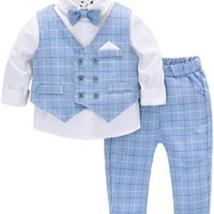 famuka Baby Boys Gentleman Suits Kids Tuxedo Gentleman Clothing Set