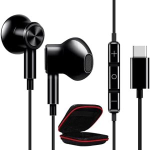 ACOCOBUY USB C Headphones with Mic for iPhone 15 USB C Earphones USB Type C Headphone In Ear Earbuds Wired for Samsung A55 A35 A53 A54 A34 S24 S23 FE S22 S21 S20 Pixel 8a/7a OnePlus 12 11 POCO X6 Pro