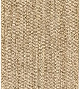 HAMID - Rug Jute Granada Natural Colour, Jute Rug, Area Rug 100% Jute Fibre, Handmade, Braided Rug for Home, Living Room, Floor Carpet, (110x60)