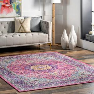 nuLOOM Persian Verona Distressed Accent Rug, 2' x 3', Pink