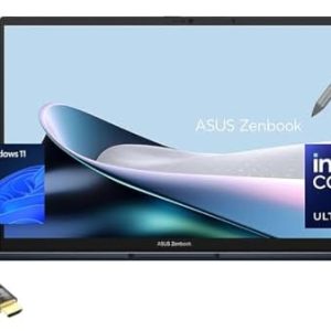 ASUS Zenbook Laptop, 14” 3K 120Hz OLED Touch Display, Intel Core Ultra 7-155H, Intel Arc Graphics, 32GB DDR5, 1TB PCIe SSD, Digital Pen, WiFi 6E, Backlit KB, TB 4, USB-C, PDG HDMI Cable, Win 11 Pro