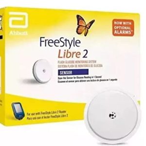 Abbott Freestyle Libre 2 Sensor Pack of 2 for diabetes monitoring CGM for UK, white