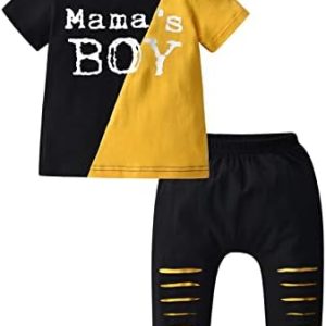 Baby Boy Outfit Set Summer Clothes Short Sleeve T Shirt Top Printed Pants Outfits