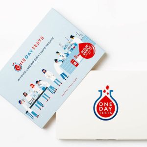 Cholesterol Blood Test Kit by OneDayTests - Accurate Results in 1-2 Days, in-House CQC Laboratory for Private Testing at Home
