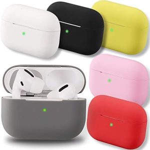 Cozihom Pack of 6 AirPods Pro Case Cover, Silicone Protective Skin Compatible with Apple AirPod Pro, Shock-Absorbing Protective Case