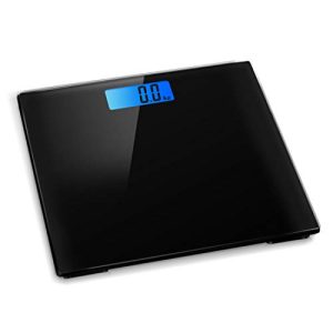 Digital Electronic Bathroom Scale Bath Scales Body Weight 180KG Backlit Display 28x28cm Platform Weight Management