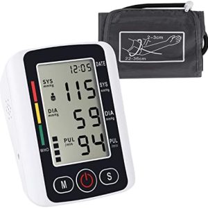 Gukasxi Large Screen Blood Pressure Monitor for Home Use with Heart Rate Monitor & Large Cuff, Electronic Blood Pressure Monitor with Voice Function and Backlight, Accurate BP Cuff Kit, Cuff 22-36Cm