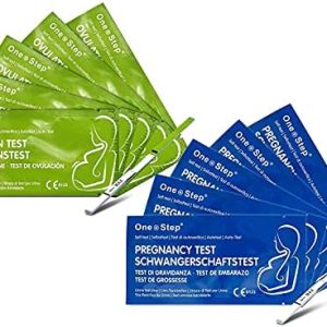 One Step 20 x Highly Sensitive Ovulation Strip Tests + 5 x Highly Sensitive Pregnancy Test Strips (Tests up to 6 Days Earlier)