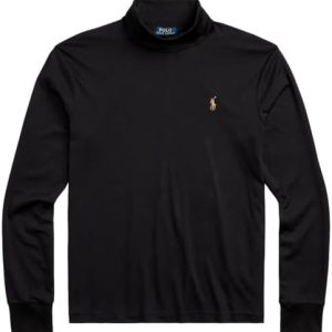 POLO RALPH LAUREN Men's Soft Cotton Long Sleeves Mockneck Shirt