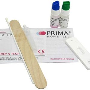 Prima Strep A Test - Quick & Accurate Streptococcus A Infection Detection for Sore Throats - Easy Home Use