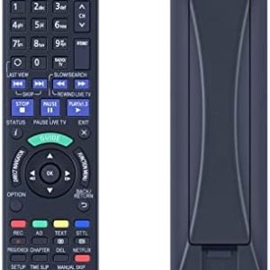 TCNOUMT Replacement Panasonic N2QAYB000780 Remote Control Compatible for Panasonic HDD TV DVD Recorder DMR-HWT130 DMR-HWT130EB DMR-HWT230 DMR-HWT230EB DMR-PWT635 DMR-HW120EBK - No Setup Required