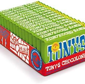 Tony's Chocolonely - Dark Almond Sea Salt Chocolate Bar - 15 x 180 gram - Darkchocolate Candy Bar - Gift Pack - 51% Cacoa - Vegetarian and Vegan - Belgian Fairtrade Chocolate