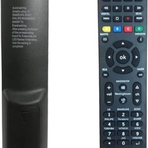 Universal TV Remote Control for Samsung, Vizio, Panasonic, Smart TV, HAIER, Philips, TCL to work with all brands