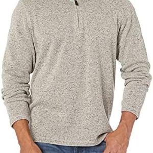 Wrangler Authentics Men's Sweater Fleece Quarter-zip Pullover